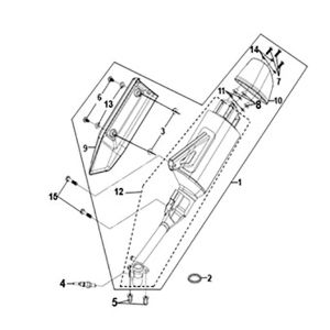Exhaust muffler SYM ADX 125i ABS+TCS E5 2023