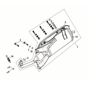 Exhaust muffler Sym Crox 50 E5