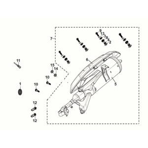 Pot d'échappement Sym Symphony ST 50 E5
