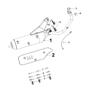 Exhaust system Peugeot Django 125 EFI E4 2018-2020