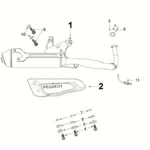 Pot d'échappement Euro 5 4 temps Peugeot Django