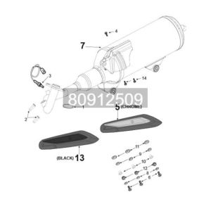 Exhaust system Peugeot Tweet 125i E5 FL 2023-2025