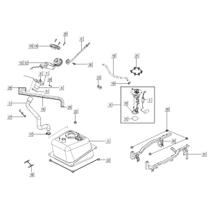 Réservoir de carburant Kymco Xciting 500R EVO