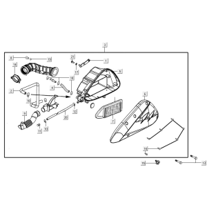 Boîte à air  Kymco Agility 16+ 4T 150I E4