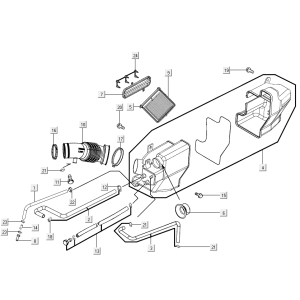 Boîte à air  Kymco Xciting 500R EVO