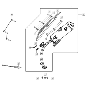 Pot d'échappement Kymco New Like 150I E4