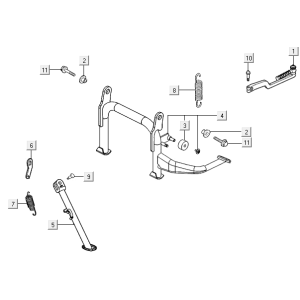 Béquille latérale Midstandard Kymco Agility 16+ 4T 150I E4