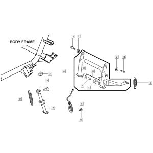 Béquille Latérale Kymco Xciting 500R EVO