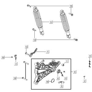 Amortisseur arrière Kymco New Like 150I E4