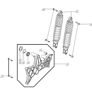 Amortisseurs arrière Kymco Xciting 500R EVO