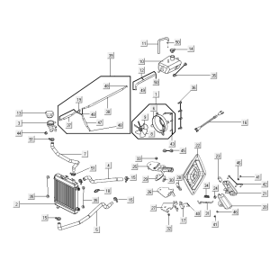 Radiateur - Koelsysteem Kymco Xciting 500R EVO