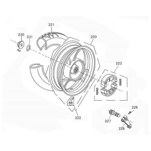Roue arrière BTC F22