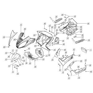 Caches avant Kymco Xciting 500R EVO