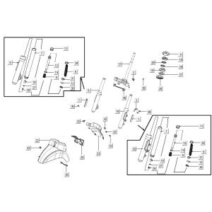 Fourche avant Kymco New Like 150I E4