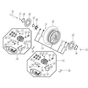 Étrier de frein avant Kymco Xciting 500R EVO
