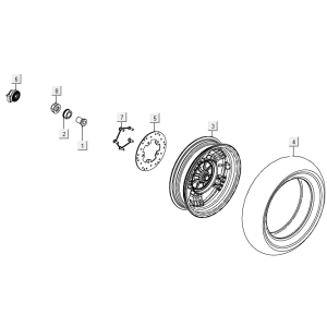 Roue arrière Kymco New Like 150I E4