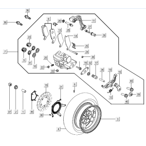 Étrier de frein arrière Kymco Xciting 500R EVO