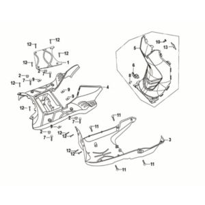 Floor panel - center cover Sym Crox 50 E5