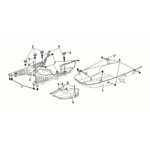 Panneau de sol - couvercle central Sym Symphony ST 50 E5