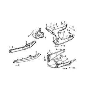 Panneau de sol - couvercle latéral Sym E-Fiddle Matte Black (BK007U)