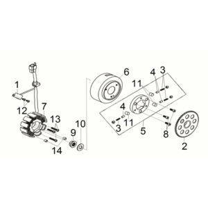 Flywheel - stator Sym Joymax Z 125i E5 2022