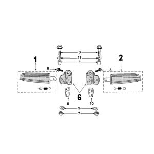 Footrest Peugeot Kisbee 2-takt