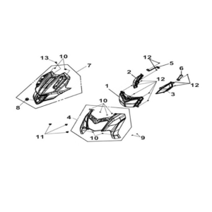 FR. cover Sym Joymax Z 125 E4 BLACK (BK-001U)