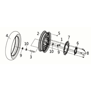 FR. Wheel Sym Joymax Z 125i E5 2022