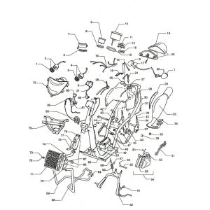 Cadre - Elektra Beta Ycom LC bleu 2001 2 temps