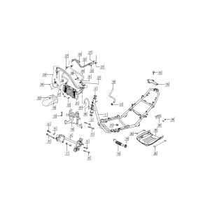 Eléments de cadre Kymco Dink AC 2 temps Silver