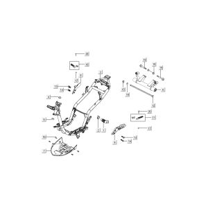 accessoires de cadre Kymco Super8 4 temps à partir de 2009 Bleu
