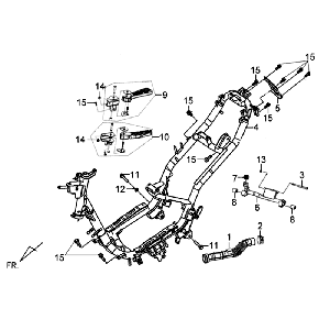 Cadre Sym Jet 4 (R086) rouge