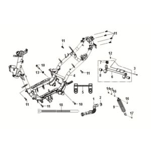 Frame body - engine hanger Sym Crox 50 E5