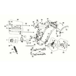 Châssis - support moteur Sym Symphony ST 50 E5