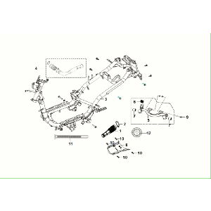 Châssis - Suspension moteur Sym Fiddle ll Euro 5