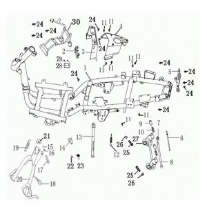 Cadre Generic Roc silver 2010 2 temps