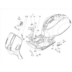 Frein Vespa GTS 300 HPE 4T 4V IE ABS E4 2019 (EMEA)