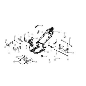 Pièces de cadre Kymco Agility 16'+ injection 4 temps euro4 bleu mat
