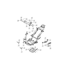 Cadre Kymco B&W LC 2 temps argent