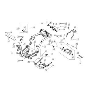 cadre Kymco Sento 4 temps marron