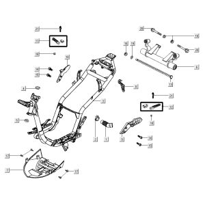 Cadre Kymco Super 8 Street 4 temps bleu