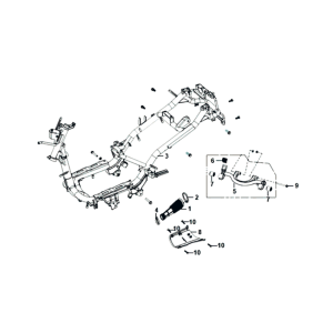 Moteur à suspension Sym Fiddle II euro4 (WH-006) blanc