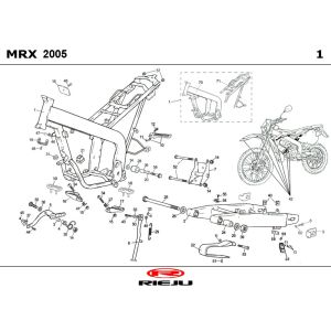 Cadre Rieju MRX P-up rouge 2008 2 temps