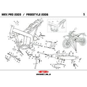 Cadre Rieju MRX pro black 2006 2 temps
