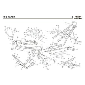 Cadre Rieju Rs2 Naked noir 2009 2 temps