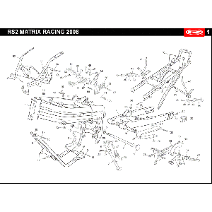 Cadre Rieju Rs2 racing black 2010 2 temps