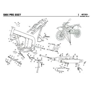 Cadre Rieju SMX pro noir 2008 2 temps