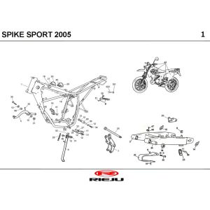 Cadre Rieju Spike noir 2005 2 temps