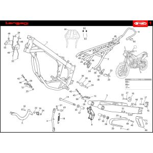 Cadre Rieju Tango bleu 2008 2 temps