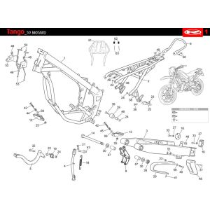 Cadre Rieju Tango bleu 2010 2 temps